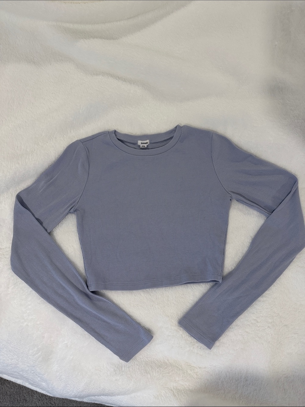 Garage Lavender Cropped Long Sleeve Tee